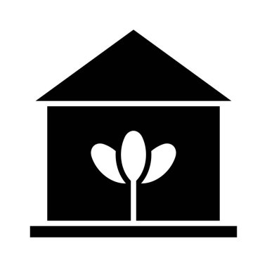 Kişisel ve Ticari Kullanım İçin Sera Vektörü Glyph Simgesi