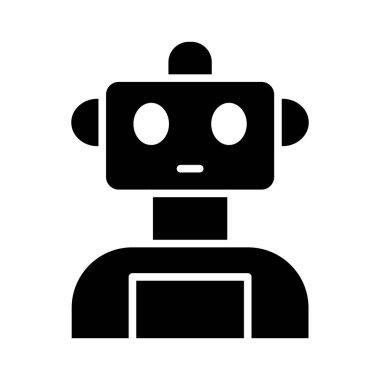Kişisel ve Ticari Kullanım İçin Robot Vektör Kabartma Simgesi