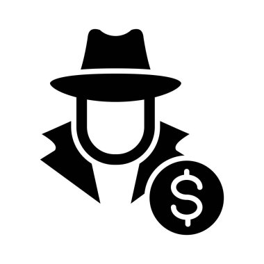 Kişisel ve Ticari Kullanım İçin Dolandırıcılık Vektörü Glyph Simgesi