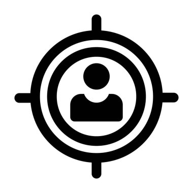 Kişisel ve ticari kullanım için Hedef Vektör Kabartma Simgesi