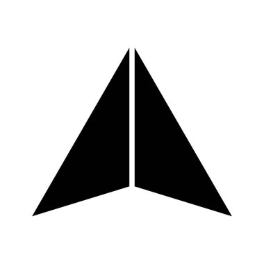 Kişisel ve ticari kullanım için Kağıt Uçak Vektörü Kabartma Simgesi