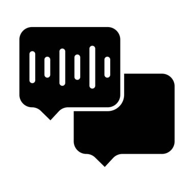 Kişisel ve ticari kullanım için Ses İleti Vektörü Glyph Simgesi