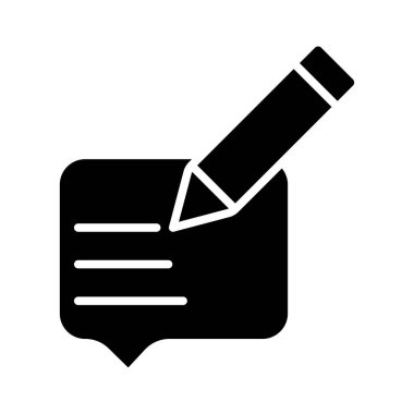 Kişisel ve ticari kullanım için Mesaj Vektörü Glyph Simgesi Yaz