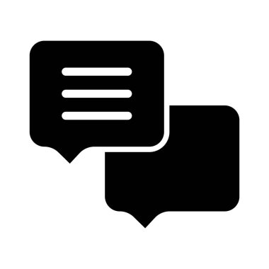 Kişisel ve Ticari Kullanım İçin Çevrimiçi Sohbet Vektörü Glyph Simgesi