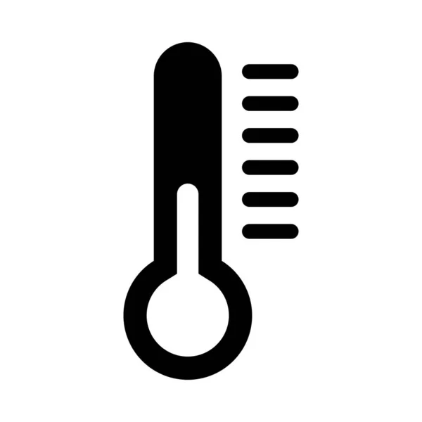 Teplotní Vektor Glyph Ikona Pro Osobní Komerční Použití — Stockový vektor