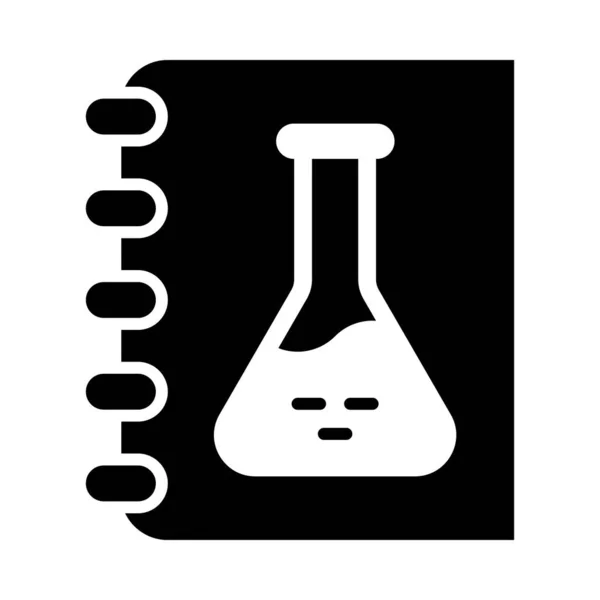 Science Book Vector Glyph Ikoon Voor Privé Commercieel Gebruik — Stockvector