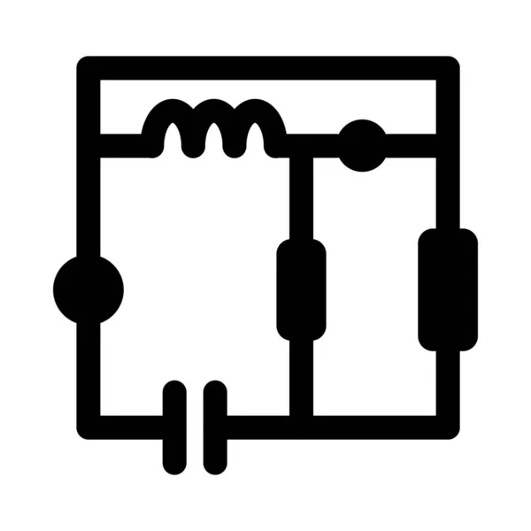 Elektronische Circuit Vector Glyph Icon Voor Persoonlijk Commercieel Gebruik — Stockvector