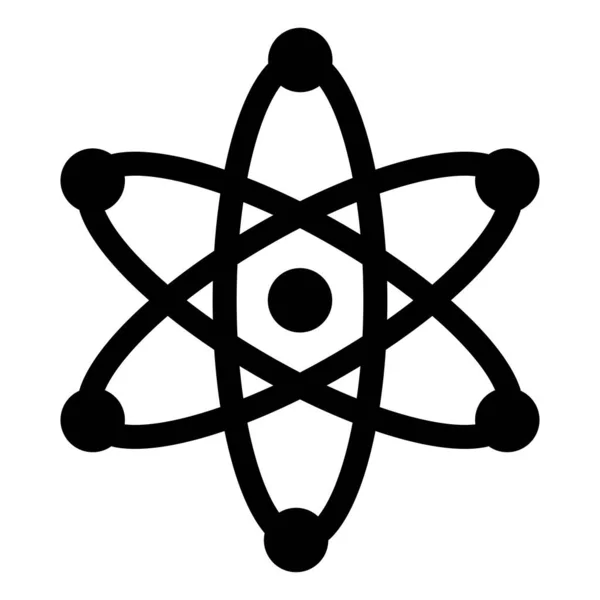 Icône Glyphe Vecteur Atome Pour Usage Personnel Commercial — Image vectorielle