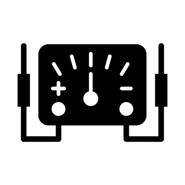 Voltage Indicator Vector Glyph Icon Für Den Persönlichen Und Kommerziellen — Stockvektor