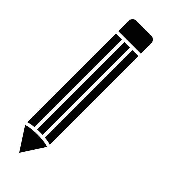 Pencil Vector Glyph Icon Personal Commercial Use — Stock Vector