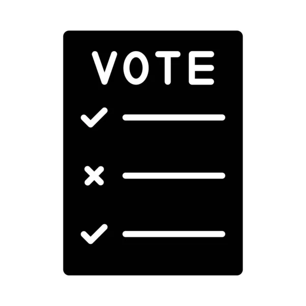 Icône Vectorielle Glyphe Bulletin Vote Pour Usage Personnel Commercial — Image vectorielle