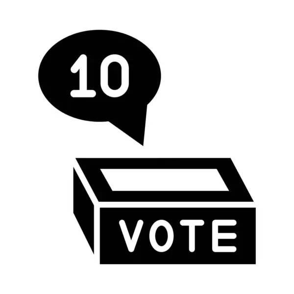 Número Votos Vector Glyph Icon Para Uso Pessoal Comercial —  Vetores de Stock