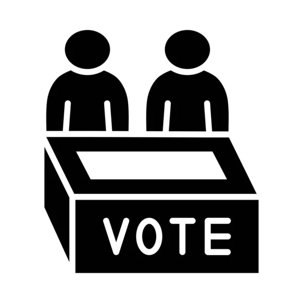 Stemmers Vector Glyph Icon Voor Persoonlijk Commercieel Gebruik — Stockvector