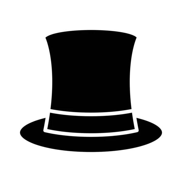 Top Hat Vector Glyph Ikon Til Personlig Kommerciel Brug – Stock-vektor