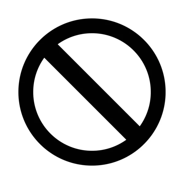 Απαγορευμένο Εικονίδιο Διάνυσμα Glyph Sign Για Προσωπική Και Εμπορική Χρήση — Διανυσματικό Αρχείο