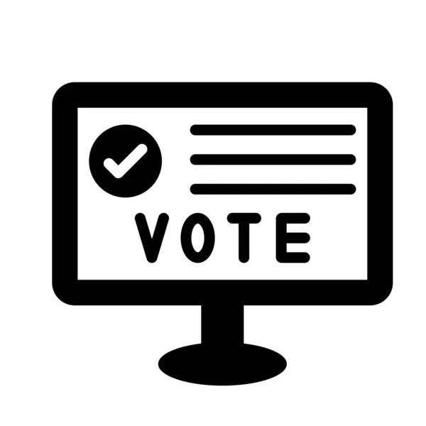 Icône Vectorielle Glyphe Vote Ligne Pour Usage Personnel Commercial — Image vectorielle