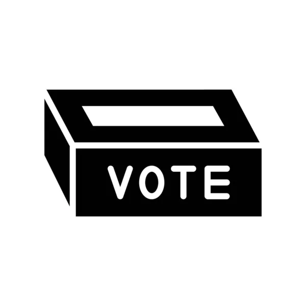 Polling Place Vector Glyph Icon Para Uso Pessoal Comercial —  Vetores de Stock