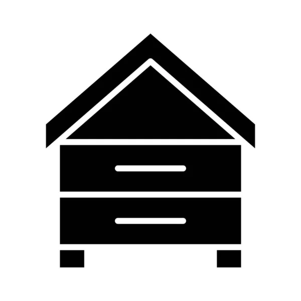 Beehive Vector Glyph Icon Für Den Persönlichen Und Kommerziellen Gebrauch — Stockvektor