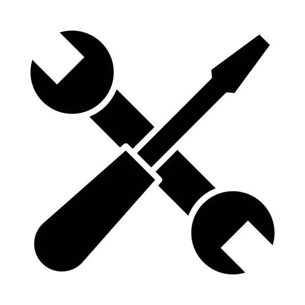 Reparationstjänster Vector Glyph Icon För Personligt Och Kommersiellt Bruk — Stock vektor