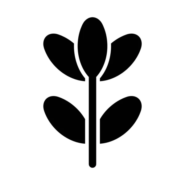 個人的および商業的使用のための植物ベクターグリフアイコン — ストックベクタ