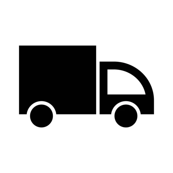 Vrachtwagen Vector Glyph Icon Voor Persoonlijk Commercieel Gebruik — Stockvector