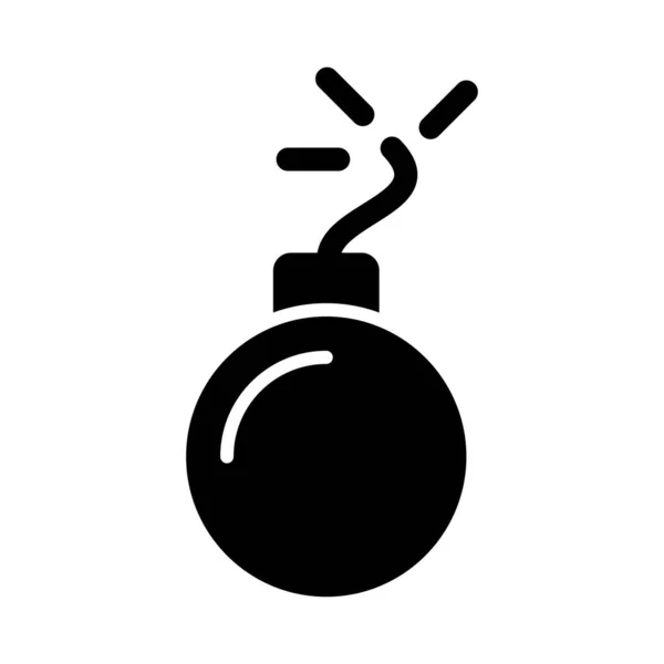 Icône Vectorielle Glyphe Bombe Pour Usage Personnel Commercial — Image vectorielle