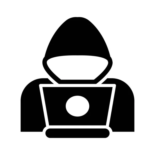 Εικονίδιο Hacker Vector Glyph Για Προσωπική Και Εμπορική Χρήση — Διανυσματικό Αρχείο