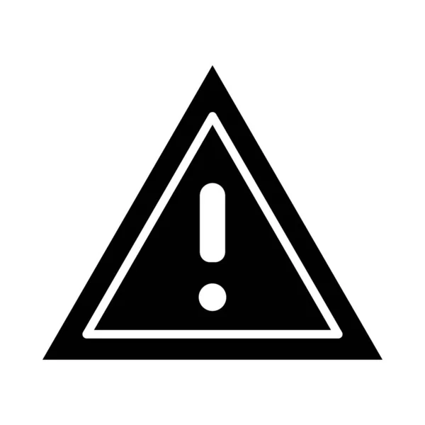 Προειδοποίηση Vector Glyph Εικονίδιο Για Προσωπική Και Εμπορική Χρήση — Διανυσματικό Αρχείο