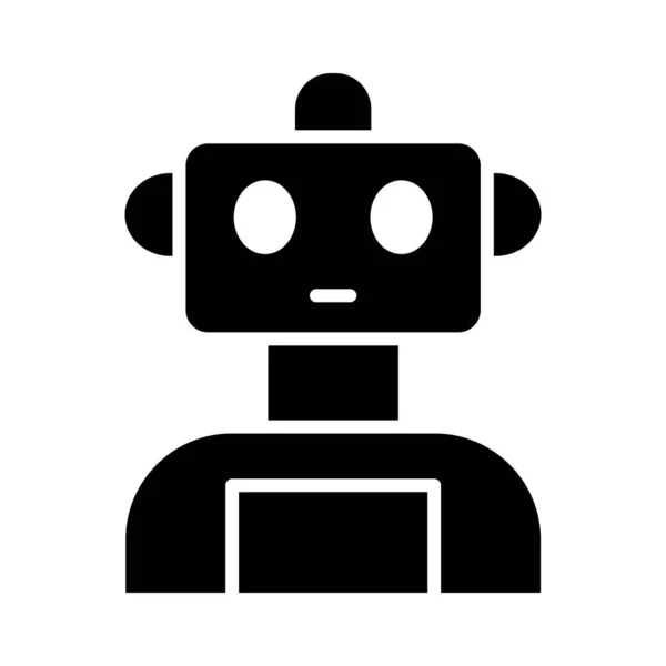 Ícone Glifo Vetor Robô Para Uso Pessoal Comercial — Vetor de Stock