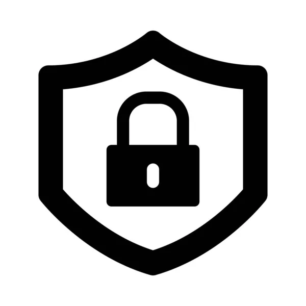 Icona Del Glifo Vettoriale Sicurezza Informatica Uso Personale Commerciale — Vettoriale Stock