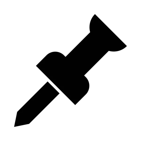 Pinned Vector Glyph Icon Für Den Persönlichen Und Kommerziellen Gebrauch — Stockvektor