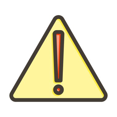 Kişisel ve Ticari Kullanım İçin Renkler Doldurulmuş Hata İleti Kalın Çizgisi