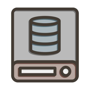 Veri Ağı Kalın Çizgisi Kişisel ve Ticari Kullanım İçin Renkleri Dolduruldu