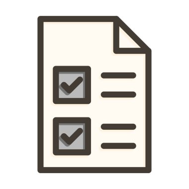 Kişisel ve Ticari Kullanım İçin Renkler Doldurulmuş Belge Kalın Çizgisi