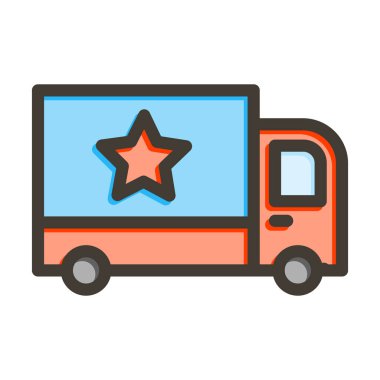 Lojistik Kalın Çizgisi Kişisel ve Ticari Kullanım İçin Renkleri Doldurdu