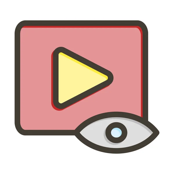 Προβολές Βίντεο Παχιά Γραμμή Γεμάτα Χρώματα Για Προσωπική Και Εμπορική — Διανυσματικό Αρχείο