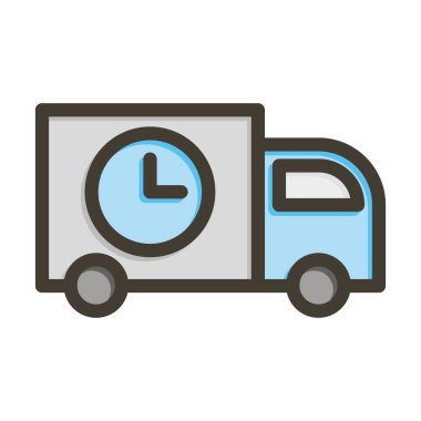 Sevkiyat Zamanı Kalın Çizgisi Kişisel ve Ticari Kullanım İçin Renklerle Dolu