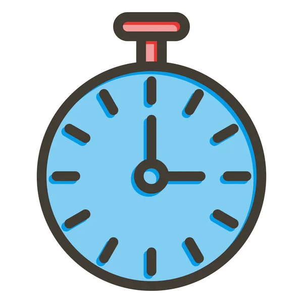 Reloj Bolsillo Línea Gruesa Llena Colores Para Uso Personal Comercial — Vector de stock