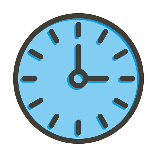 Годинник Товста Лінія Заповнені Кольори Особистого Комерційного Використання — стоковий вектор