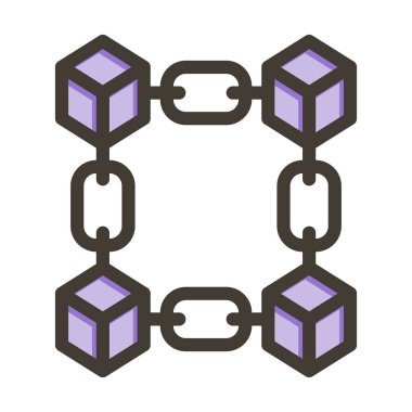 Engelleme zinciri Kalın Çizgisi Kişisel ve Ticari Kullanım İçin Renklerle Dolu