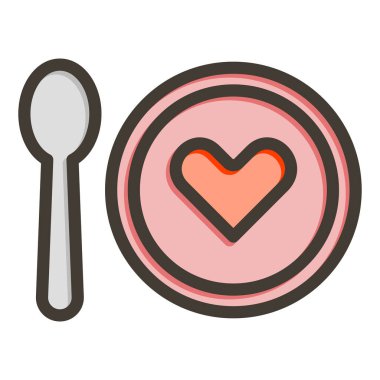 Düğün yemeği Kalın Çizgi Kişisel ve Ticari Kullanım İçin Renkler