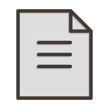 Kişisel ve Ticari Kullanım İçin Renkler Doldurulmuş Yeni Belge Kalın Çizgisi