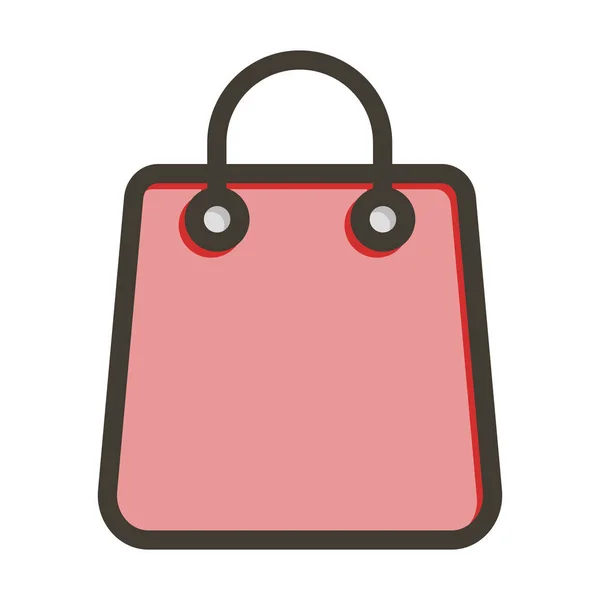 ショッピングバッグ太線充填色のための個人的および商業使用 — ストックベクタ