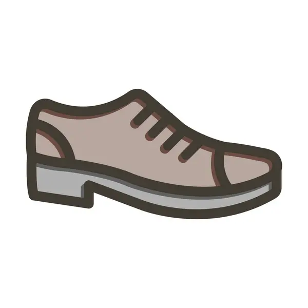 Schoenen Dikke Lijn Gevulde Kleuren Voor Persoonlijk Commercieel Gebruik — Stockvector
