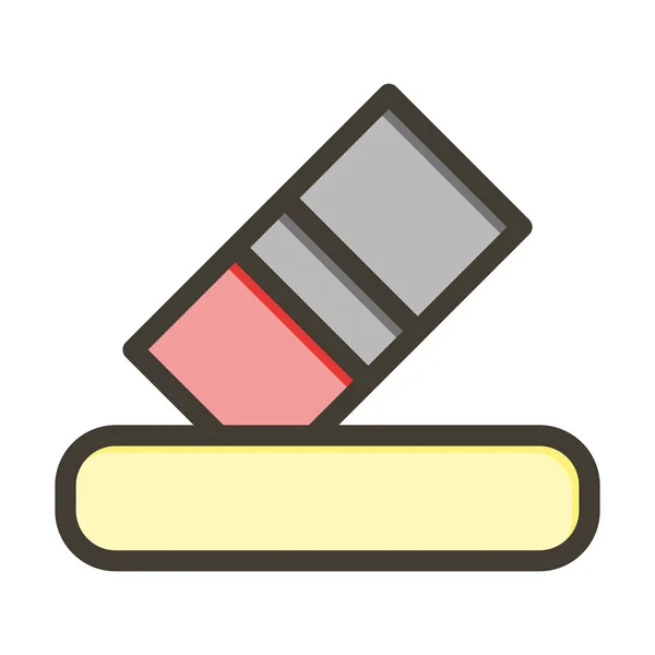 Baris Tebal Alat Eraser Warna Yang Diisi Untuk Penggunaan Pribadi - Stok Vektor