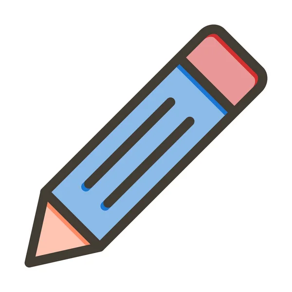 Tužka Tlustá Čára Plněné Barvy Pro Osobní Komerční Použití — Stockový vektor