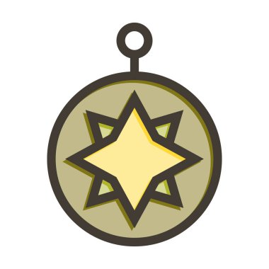 Pusula Kalın Çizgisi Kişisel ve Ticari Kullanım İçin Renklerle Dolu