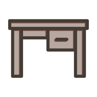 Masa Kalın Çizgisi Kişisel ve Ticari Kullanım İçin Renklerle Dolu