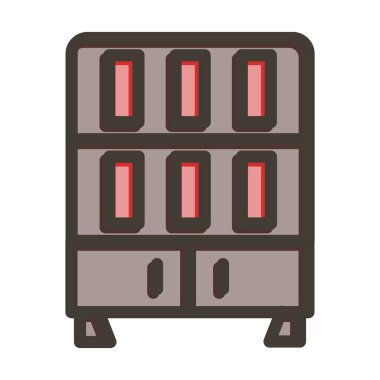 Kitaplık Kalın Çizgisi Kişisel ve Ticari Kullanım İçin Renklerle Dolu