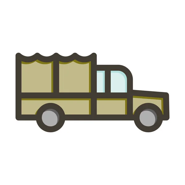 Φορτηγό Παχιά Γραμμή Γεμισμένα Χρώματα Για Προσωπική Και Εμπορική Χρήση — Διανυσματικό Αρχείο